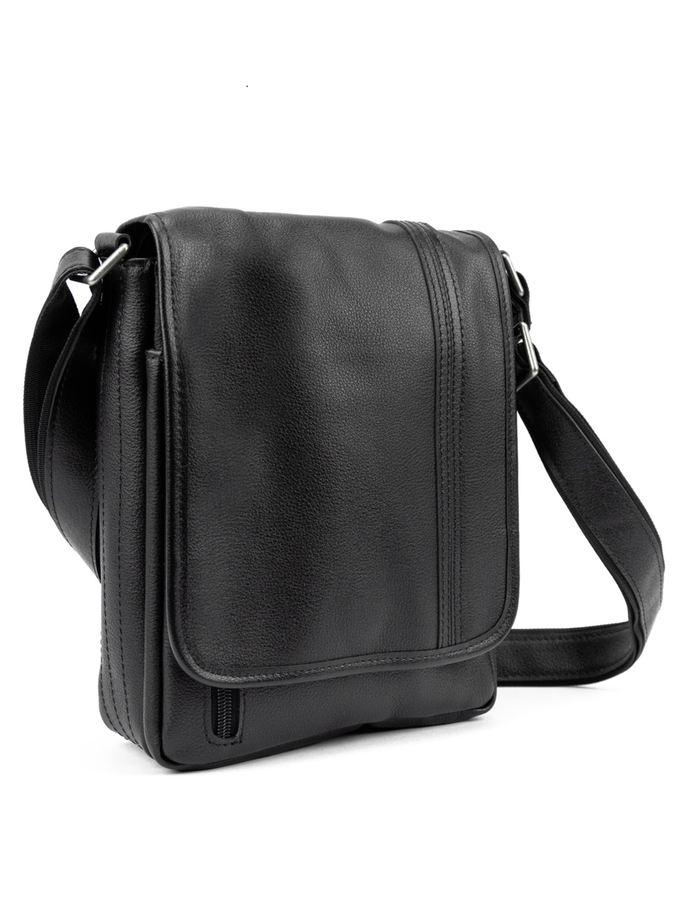 Чоловіча сумка месенджер через плече з натуральної шкіри повсякденна середня модель t003A Фото