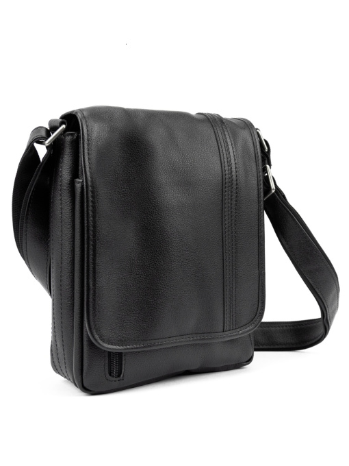 Чоловіча сумка месенджер через плече з натуральної шкіри повсякденна середня модель t003A Фото