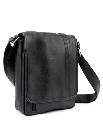 Чоловіча сумка месенджер через плече з натуральної шкіри повсякденна середня модель t003A Фото