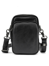 Чоловіча сумка месенджер через плече з натуральної шкіри повсякденна середня модель 333-1A Фото