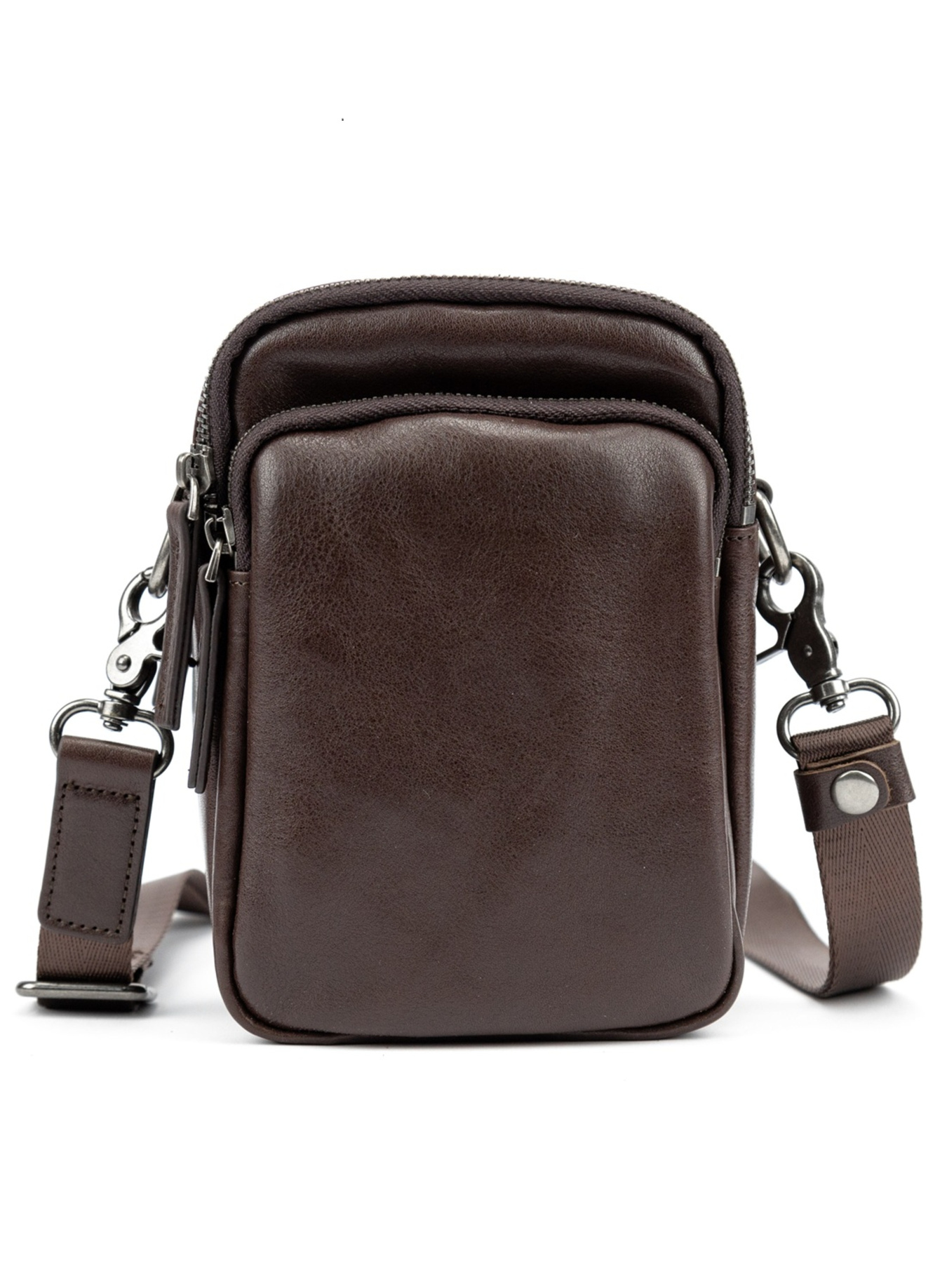 Мужская сумка мессенджер через плечо из натуральной кожи повседневная средняя модель 333-1C Фото