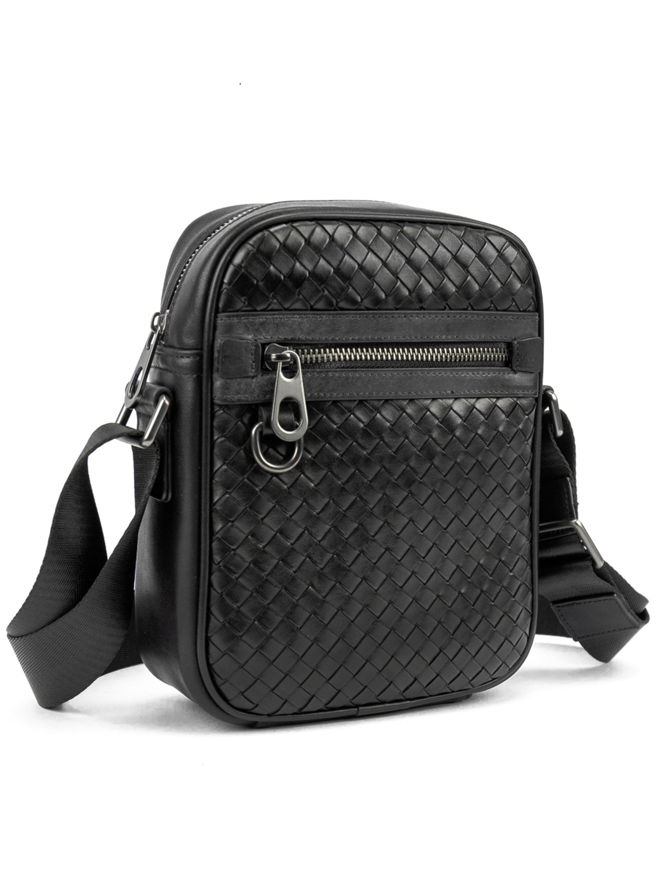 Чоловіча сумка месенджер через плече з натуральної шкіри повсякденна середня модель 88362-1A Фото