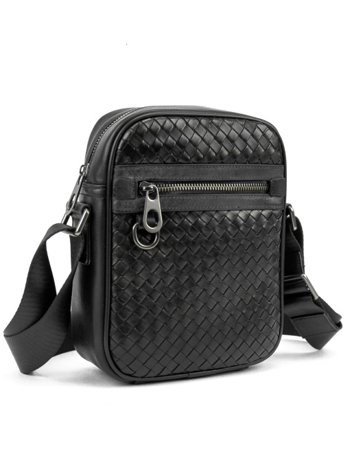 Чоловіча сумка месенджер через плече з натуральної шкіри повсякденна середня модель 88362-1A Фото