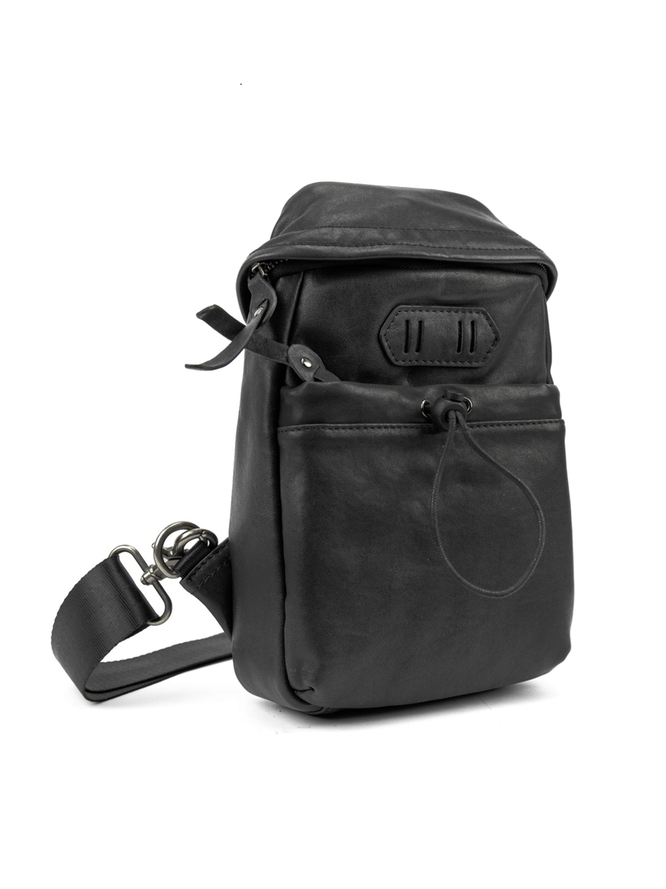 Маленькая сумочка-слинг мужская кожаная модель 2072A Фото