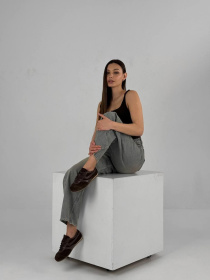 Кеди з натуральної замші та шкіри на низькій підошві Какао (027) 37 модель P_206363-S37_206370 Фото