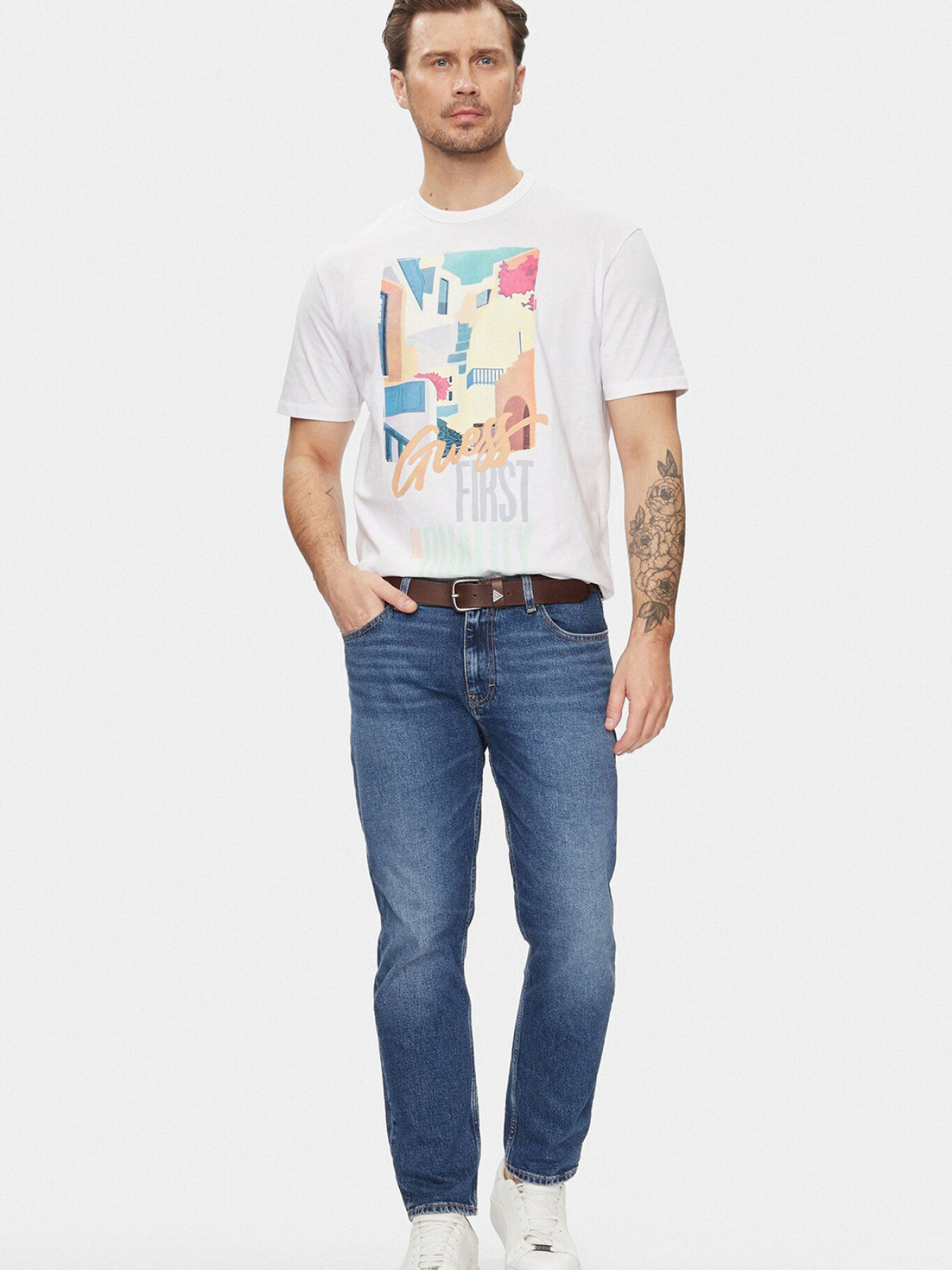 Мужская белая футболка модель M4GI23.K8FQ4;G011 Мужская белая футболка модель M4GI23.K8FQ4;G011 Фото