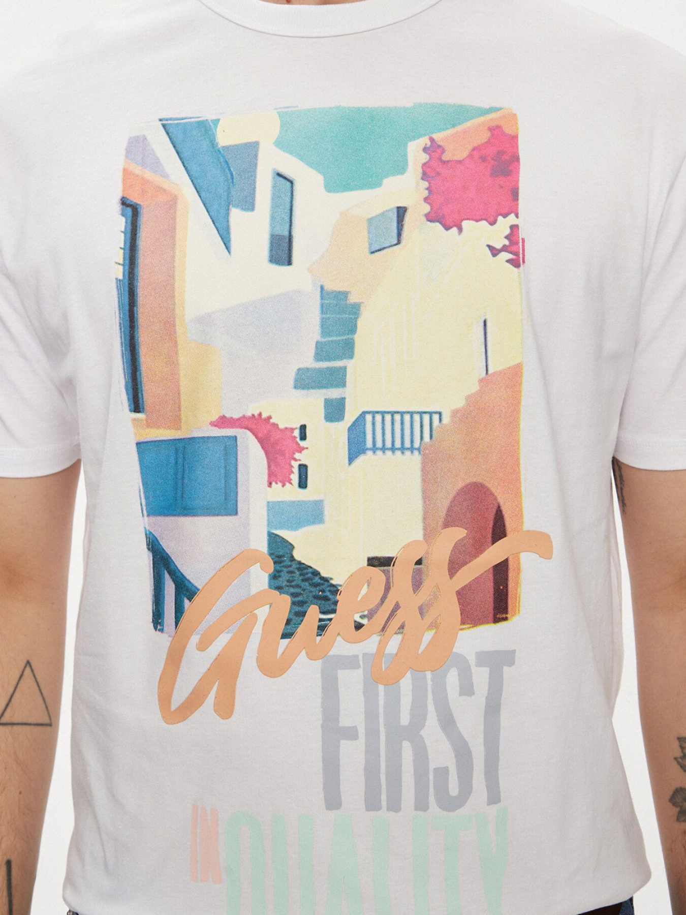 Мужская белая футболка модель M4GI23.K8FQ4;G011 Мужская белая футболка модель M4GI23.K8FQ4;G011 Фото