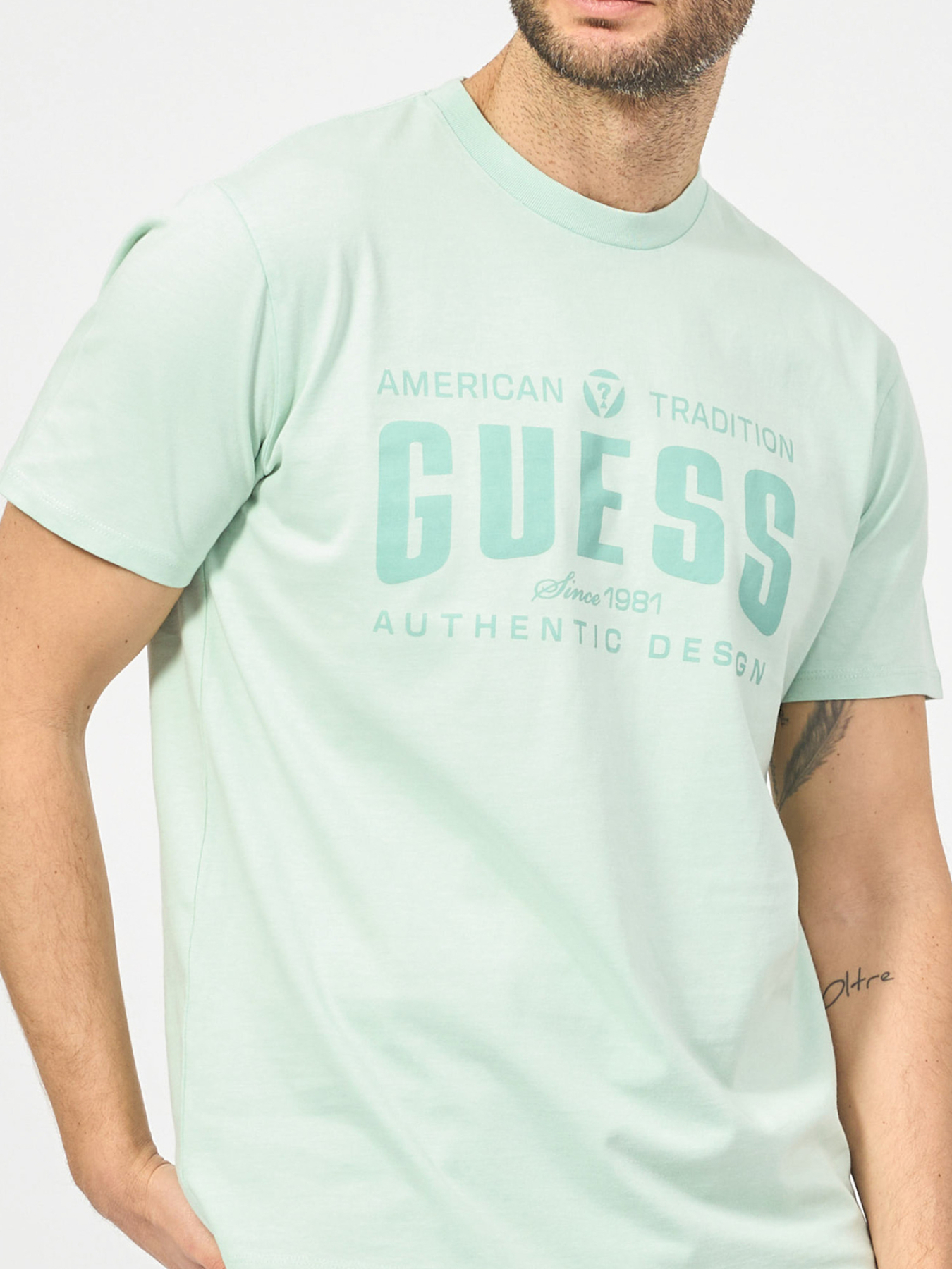 Мужская мятная футболка модель M5GI27.KBW41;F8BD Мужская мятная футболка модель M5GI27.KBW41;F8BD Фото