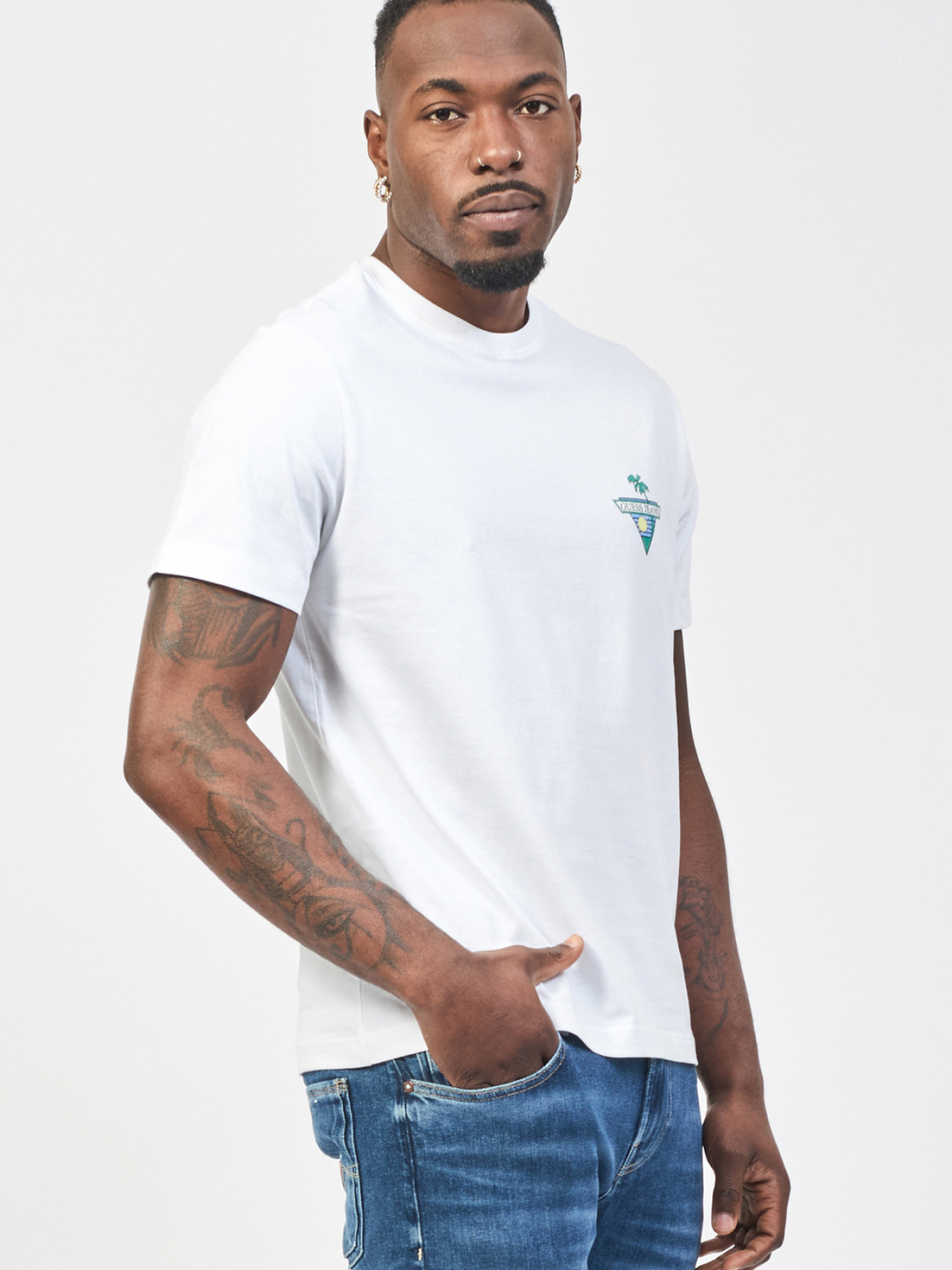 Чоловіча біла футболка модель M5GI55.K8FQ4;G011 Фото