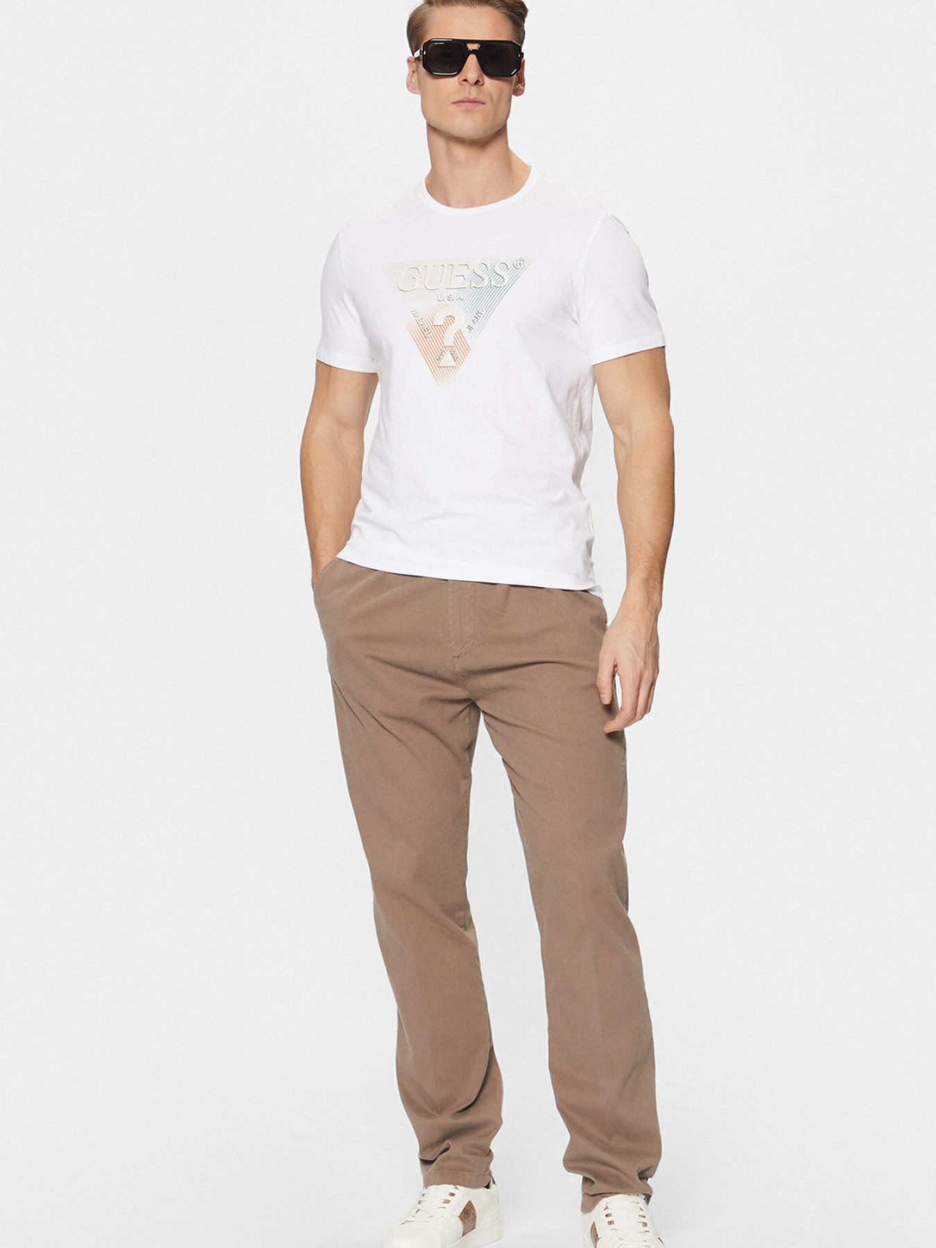 Мужская белая футболка модель M5RI14.J1314;G011 Мужская белая футболка модель M5RI14.J1314;G011 Фото