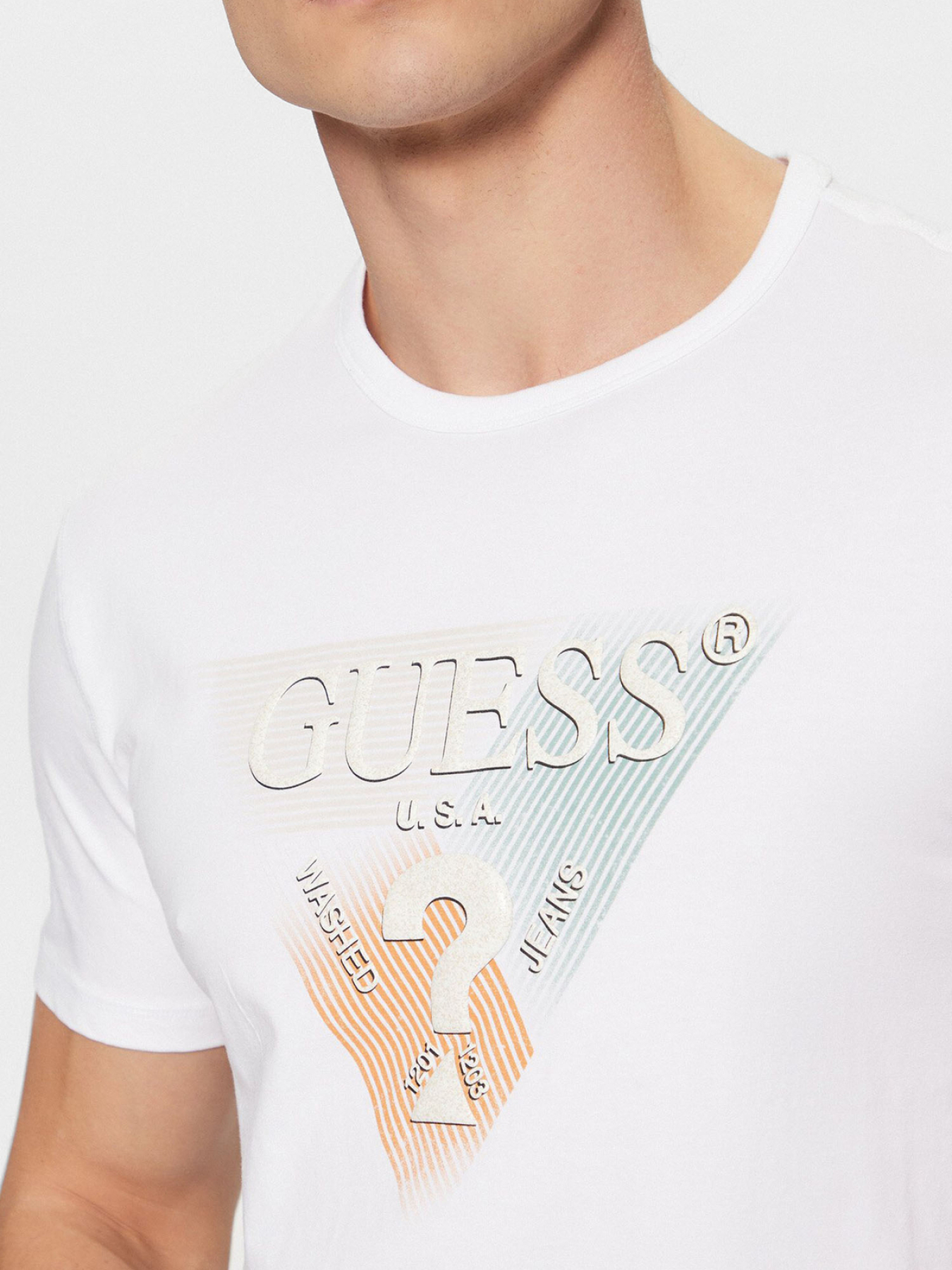 Мужская белая футболка модель M5RI14.J1314;G011 Мужская белая футболка модель M5RI14.J1314;G011 Фото