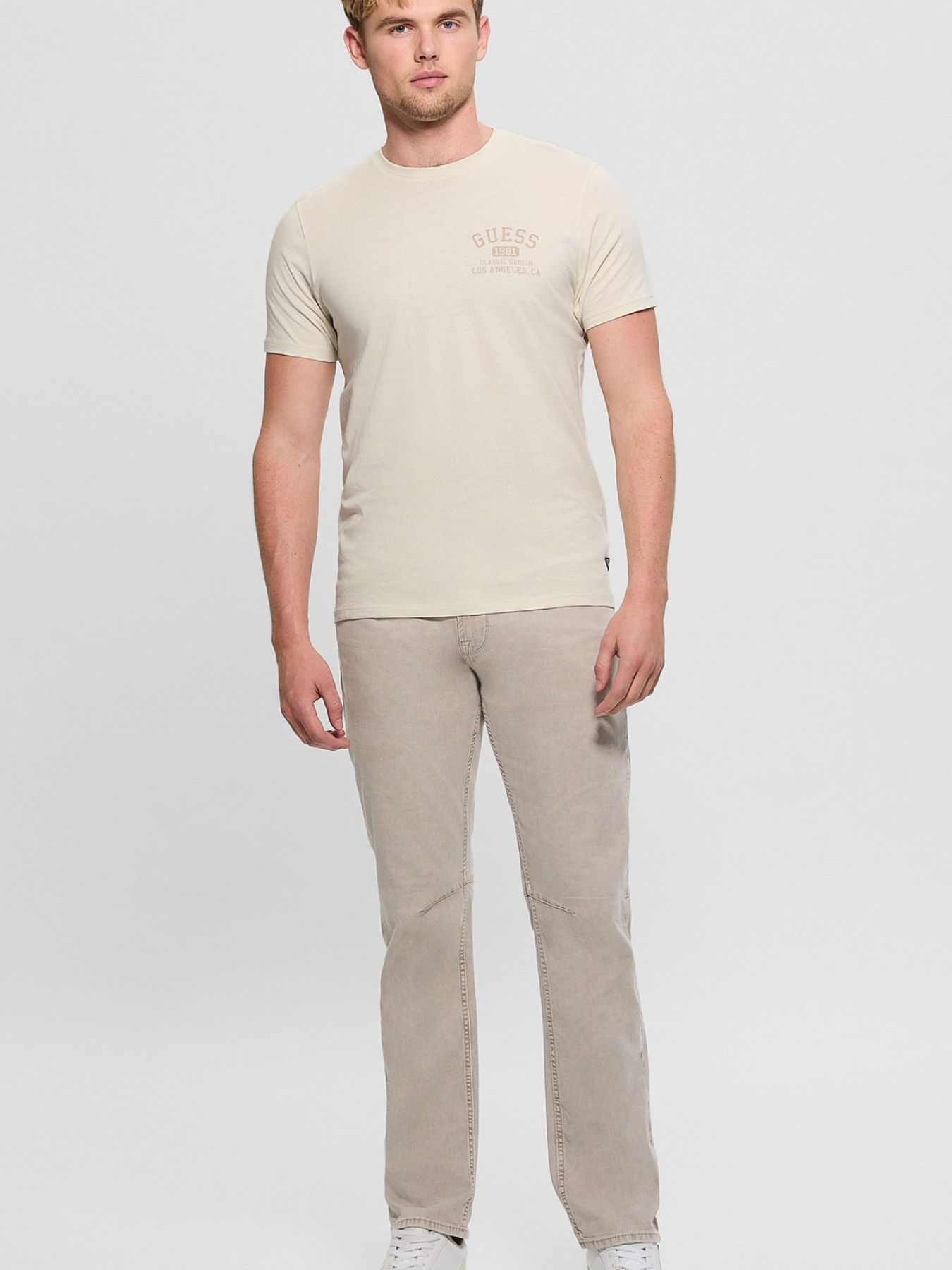 Мужская бежевая футболка модель M5RI86.K9RM1;FJ0R Мужская бежевая футболка модель M5RI86.K9RM1;FJ0R Фото