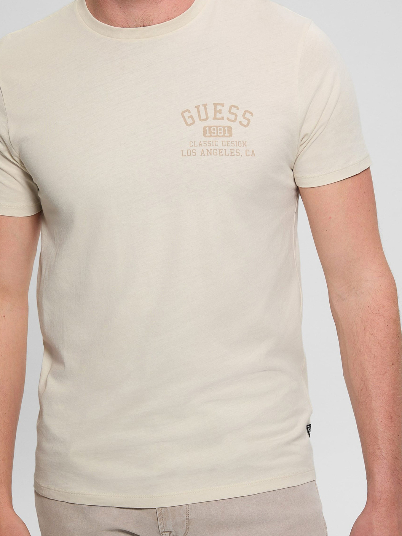 Мужская бежевая футболка модель M5RI86.K9RM1;FJ0R Мужская бежевая футболка модель M5RI86.K9RM1;FJ0R Фото