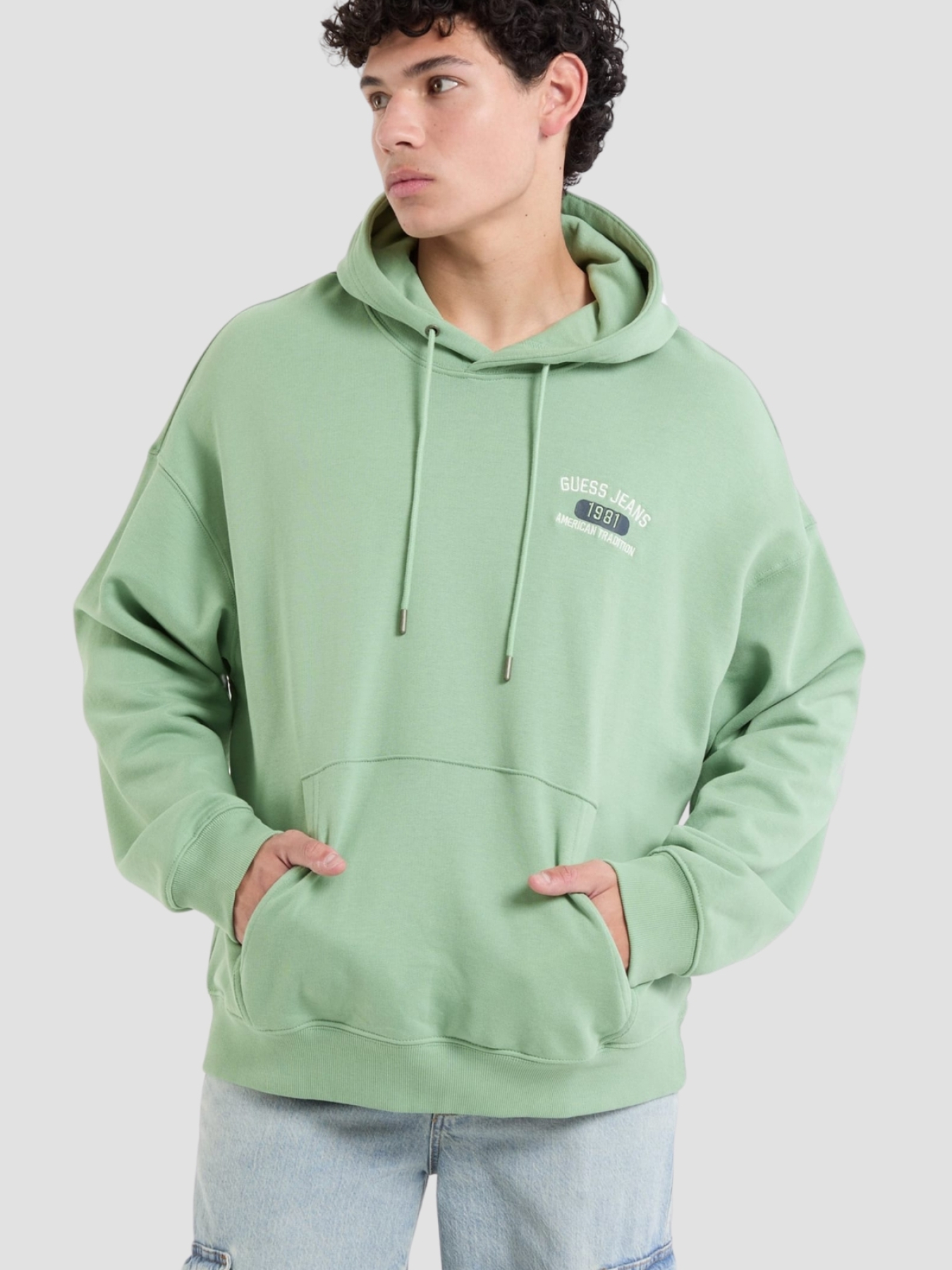 Мужское салатовое худи модель M5RQ39.KCPR1;G8EJ Фото