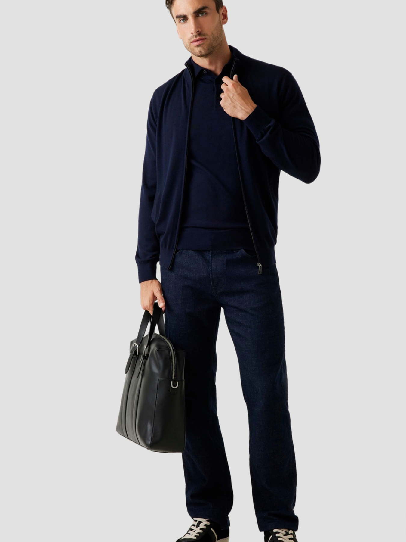 Чоловічий темно-синій вовняний кардиган модель M5RR38.Z3LZ0;G7V2 Фото