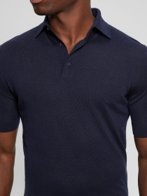 Чоловіче темно-синє поло модель M5RR39.Z3LZ0;G7V2 Фото