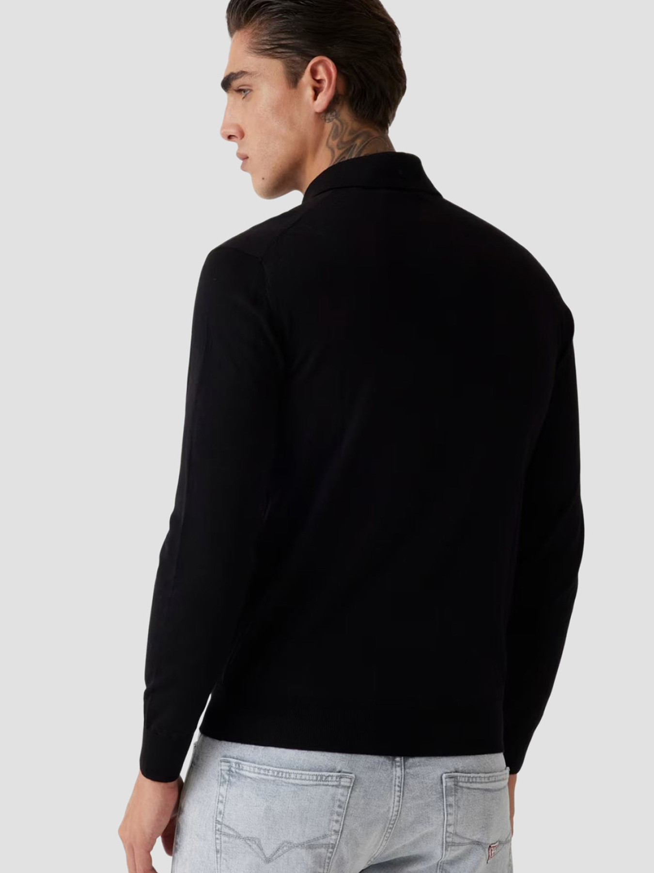 Чоловіче чорне вовняне поло модель M5RR43.Z3LZ0;JBLK Чоловіче чорне вовняне поло модель M5RR43.Z3LZ0;JBLK Фото