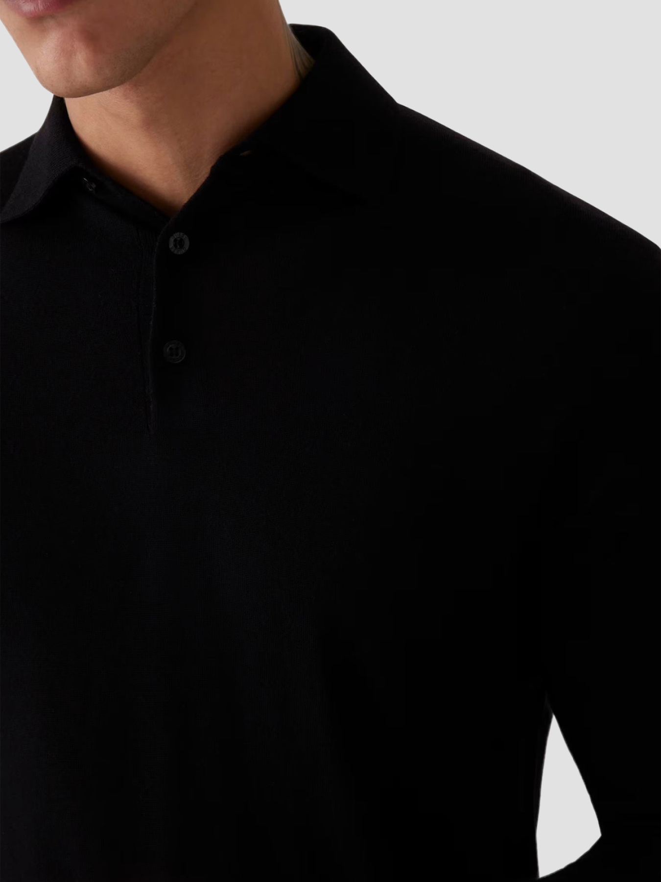 Чоловіче чорне вовняне поло модель M5RR43.Z3LZ0;JBLK Чоловіче чорне вовняне поло модель M5RR43.Z3LZ0;JBLK Фото