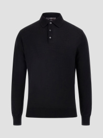 Чоловіче чорне вовняне поло модель M5RR43.Z3LZ0;JBLK Чоловіче чорне вовняне поло модель M5RR43.Z3LZ0;JBLK Фото