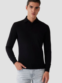 Чоловіче чорне вовняне поло модель M5RR43.Z3LZ0;JBLK Чоловіче чорне вовняне поло модель M5RR43.Z3LZ0;JBLK Фото