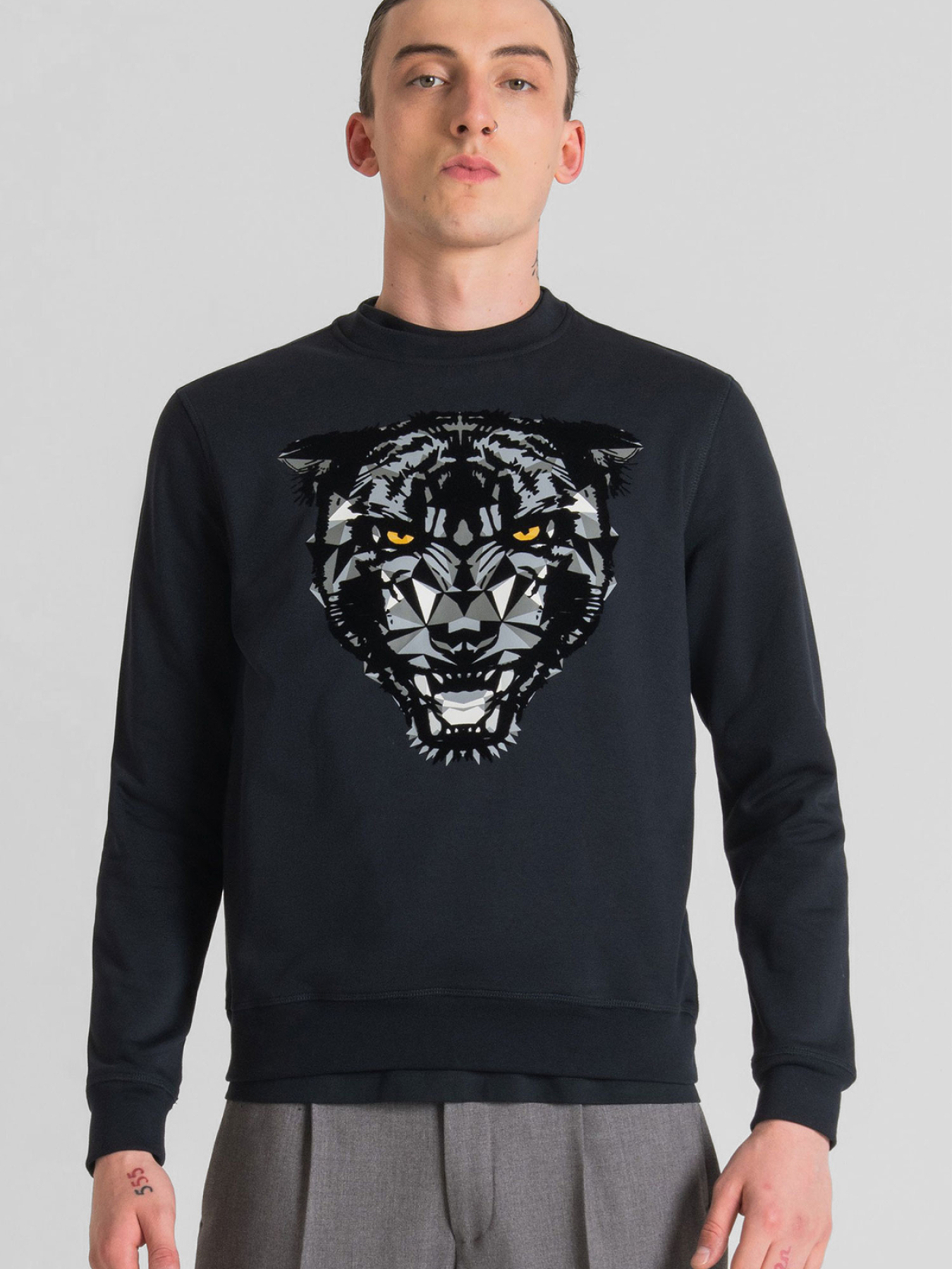 Мужской темно-синий свитшот модель MMFL00966.FA150185;7073 Фото