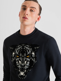 Мужской темно-синий свитшот модель MMFL00966.FA150185;7073 Фото