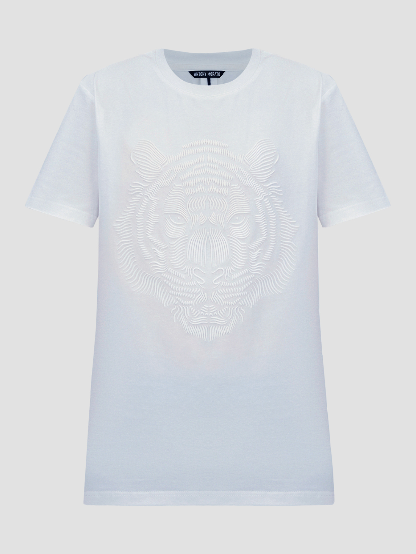 Мужская белая футболка модель MMKS02463.FA100240;1011 Фото