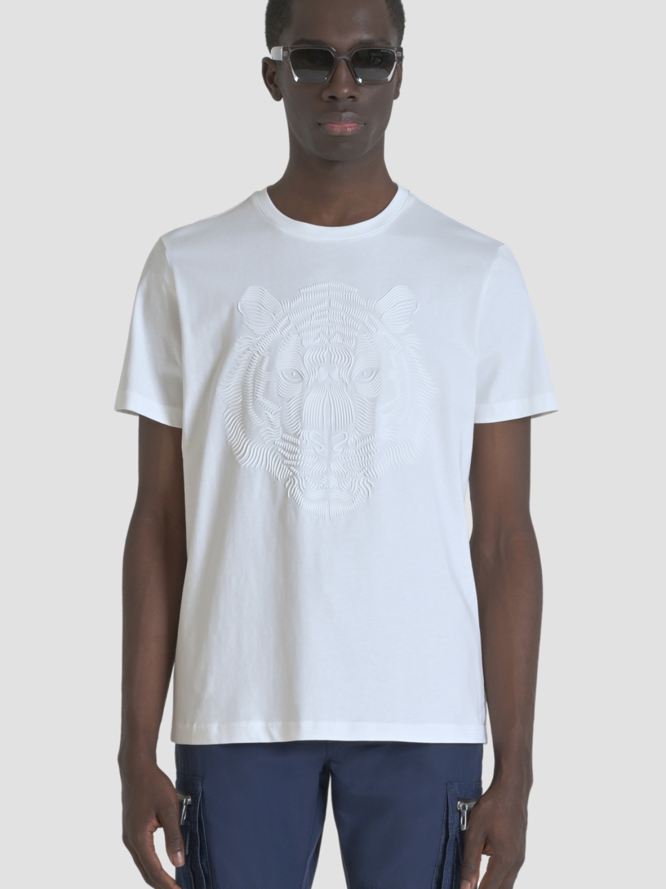 Мужская белая футболка модель MMKS02463.FA100240;1011 Фото