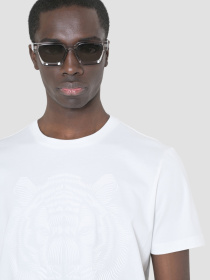 Мужская белая футболка модель MMKS02463.FA100240;1011 Фото