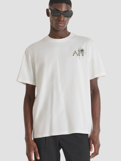 Мужская белая футболка модель MMKS02571.FA100240;1011 Фото