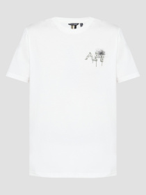 Мужская белая футболка модель MMKS02571.FA100240;1011 Фото