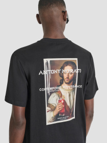 Мужская черная футболка модель MMKS02571.FA100240;9000 Фото