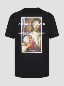 Мужская черная футболка модель MMKS02571.FA100240;9000 Фото