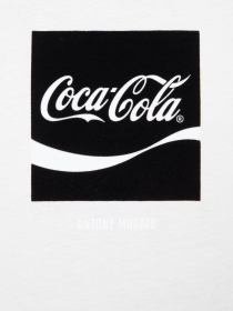 Чоловіча біла футболка Antony Morato x Coca Cola модель MMKS02580.FA100240;1011 Фото