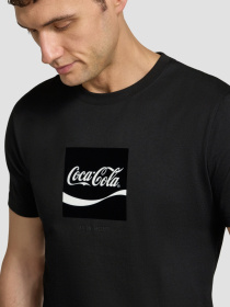 Мужская черная футболка Antony Morato x Coca Cola модель MMKS02580.FA100240;9000 Фото
