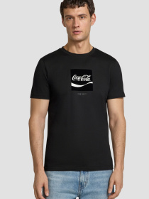 Мужская черная футболка Antony Morato x Coca Cola модель MMKS02580.FA100240;9000 Фото