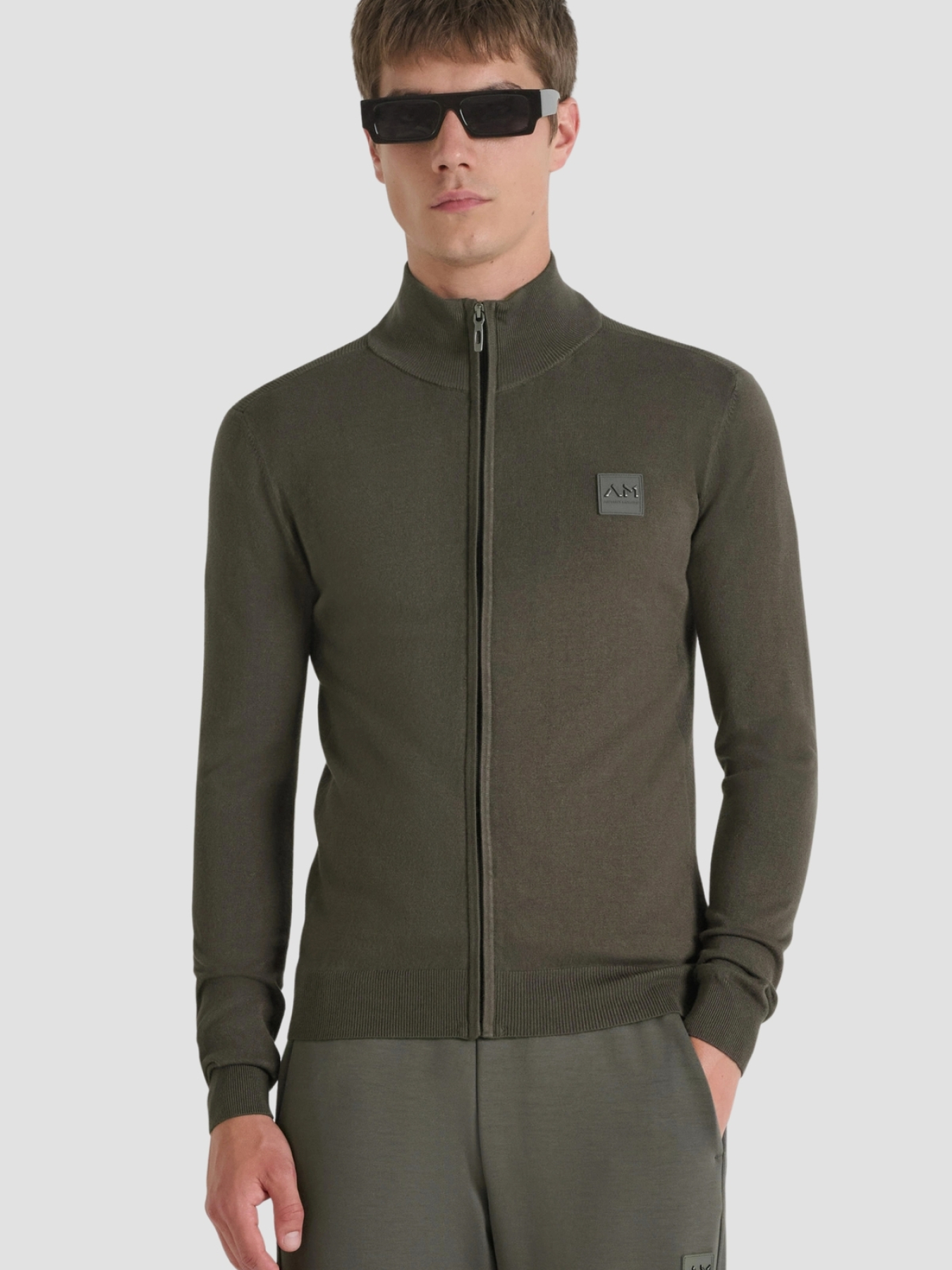 Мужской темно-коричневый кардиган модель MMSW01441.YA500002;4089 Фото