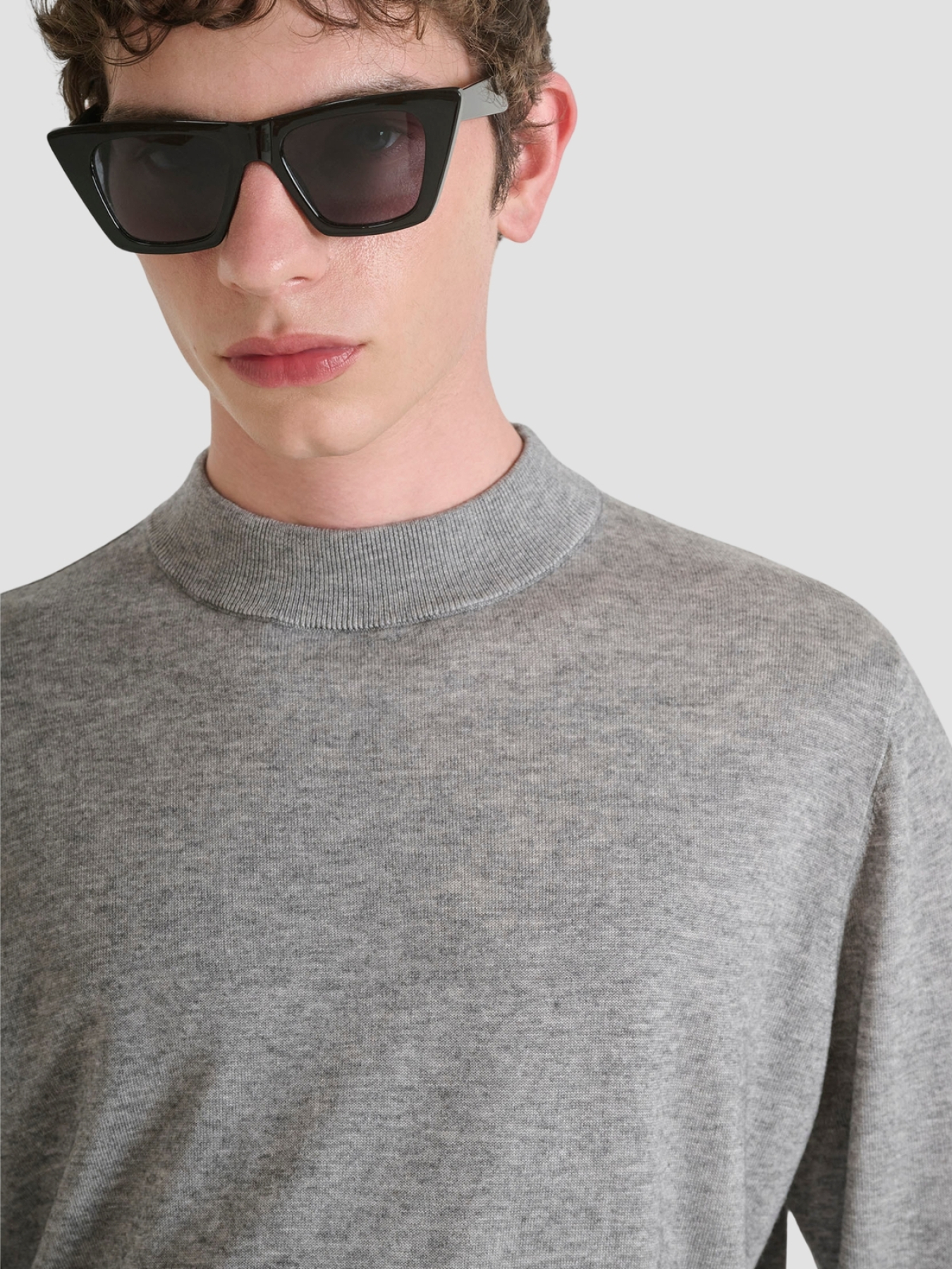 Чоловічий світло-сірий джемпер модель MMSW01523.YA400145;9013 Фото