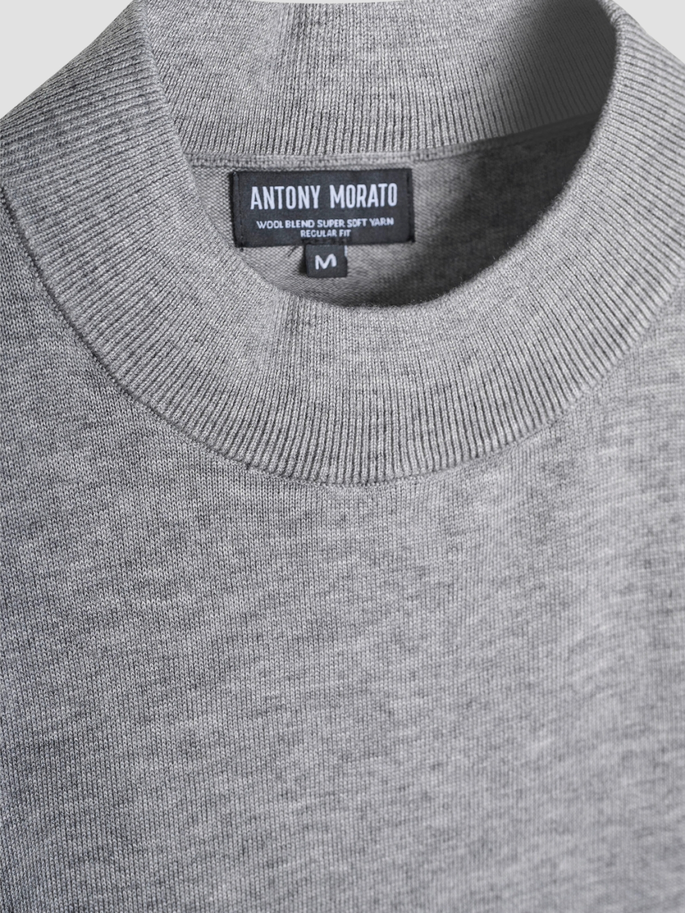 Чоловічий світло-сірий джемпер модель MMSW01523.YA400145;9013 Фото