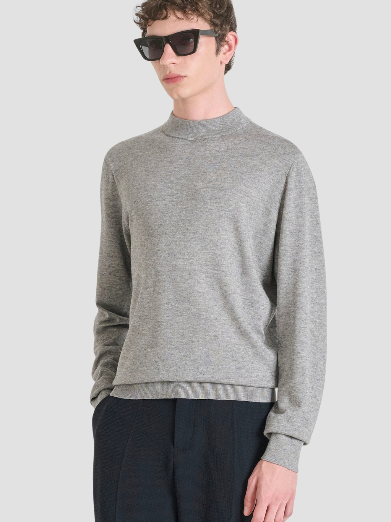 Чоловічий світло-сірий джемпер модель MMSW01523.YA400145;9013 Фото