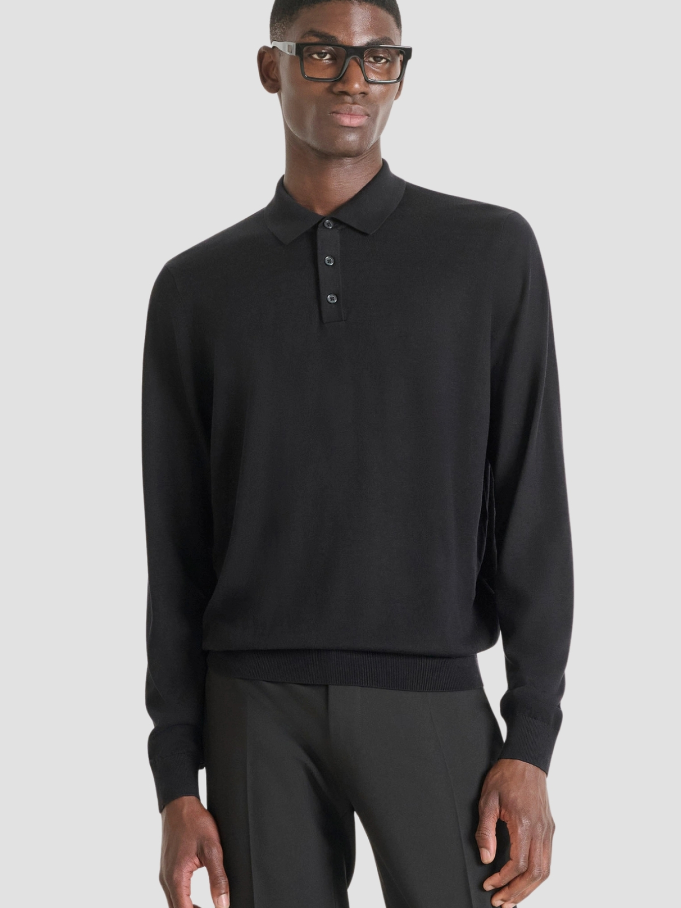 Мужское черное поло модель MMSW01539.YA400145;9000 Фото