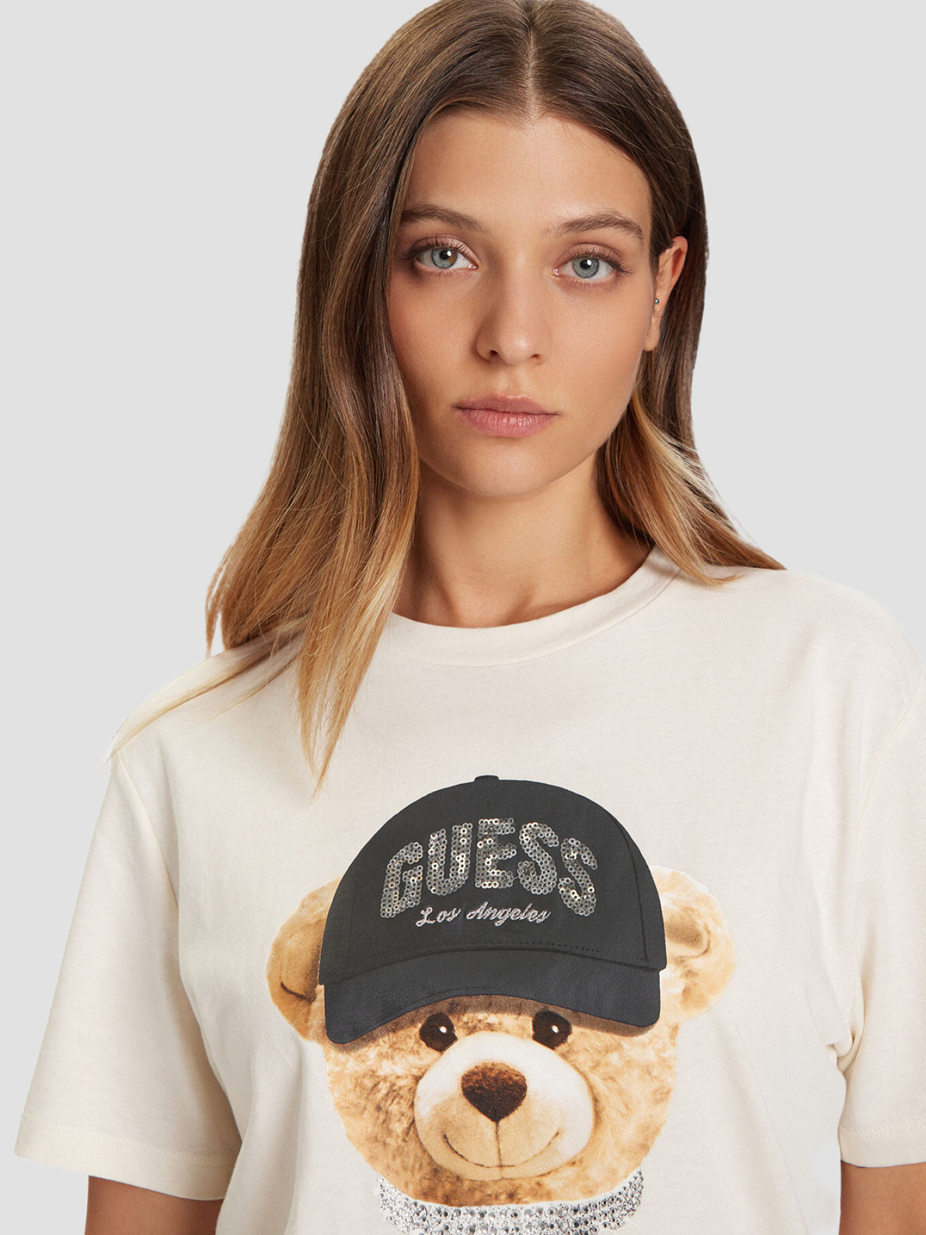 Жіноча біла футболка модель V5BI09.I3Z14;G1O6 Фото