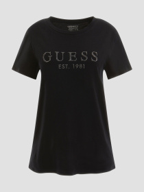 Жіноча чорна футболка модель W3GI76.K8G01;JBLK Фото