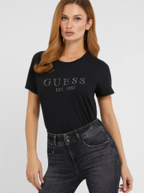 Жіноча чорна футболка модель W3GI76.K8G01;JBLK Фото