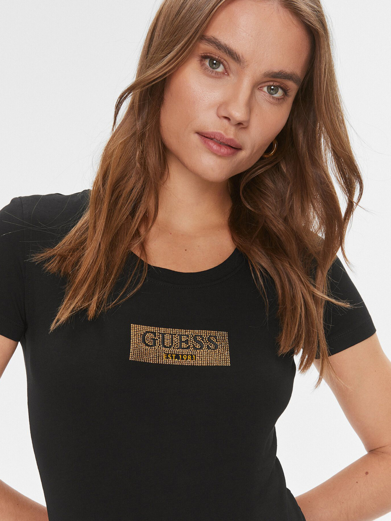 Женская черная футболка модель W4RI33.J1314;JBLK Фото