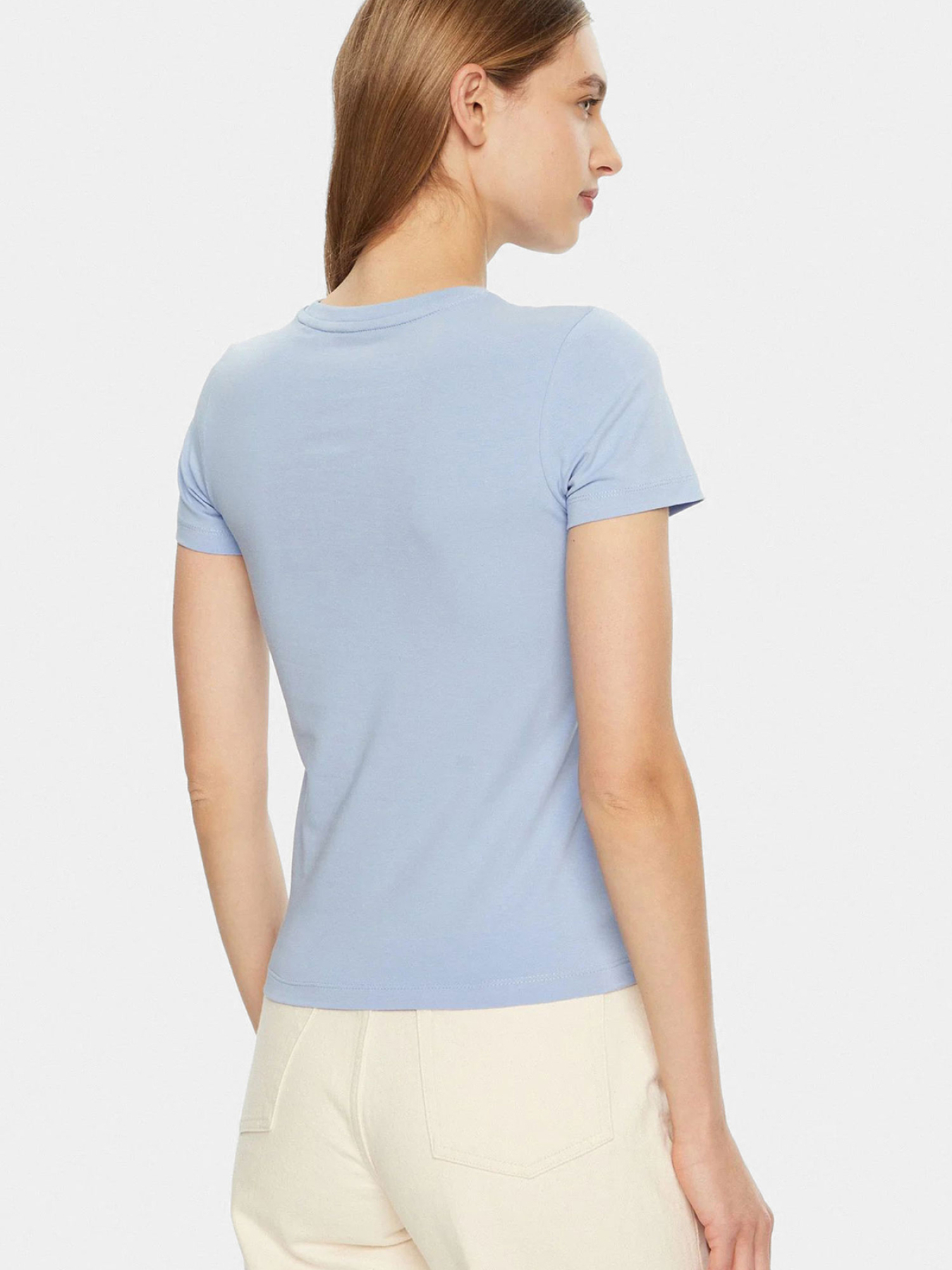 Жіноча блакитна футболка модель W4YI01.J1314;G7CP Фото