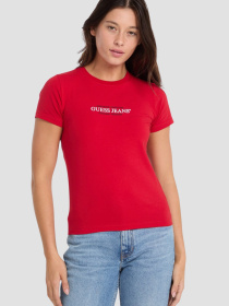 Жіноча червона футболка модель W4YI03.J1314;G585 Фото