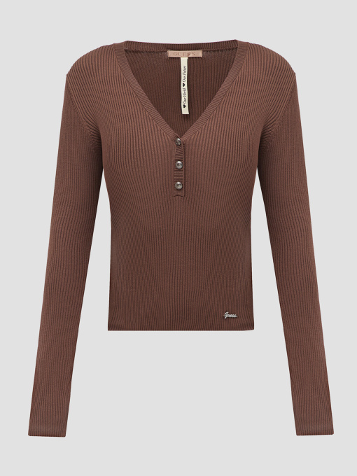 Женский коричневый пуловер модель W4YR16.Z2V62;G1EA Фото