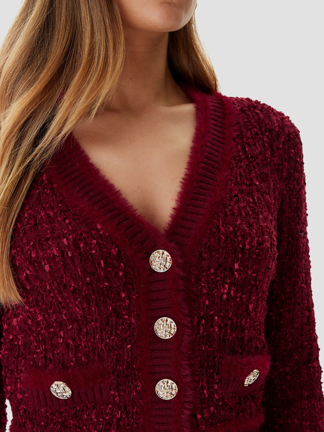 Женский красный кардиган модель W5BR0E.Z4090;F57F Фото