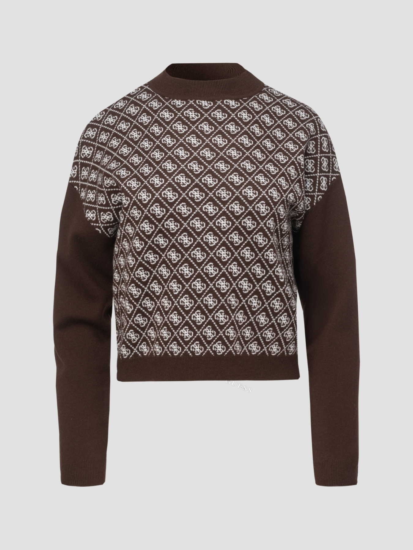 Жіночий темно-коричневий джемпер з візерунком модель W5BR23.Z3JD2;FNHT Фото